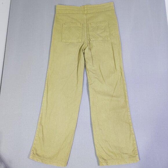 Universal Thread co. High Rise wide leg twill pants women's size 2R olive green - Picture 3 of 14